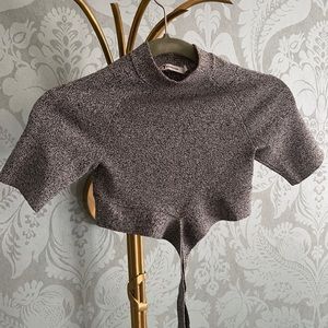 T by Alexander Wang Cross Crop Top